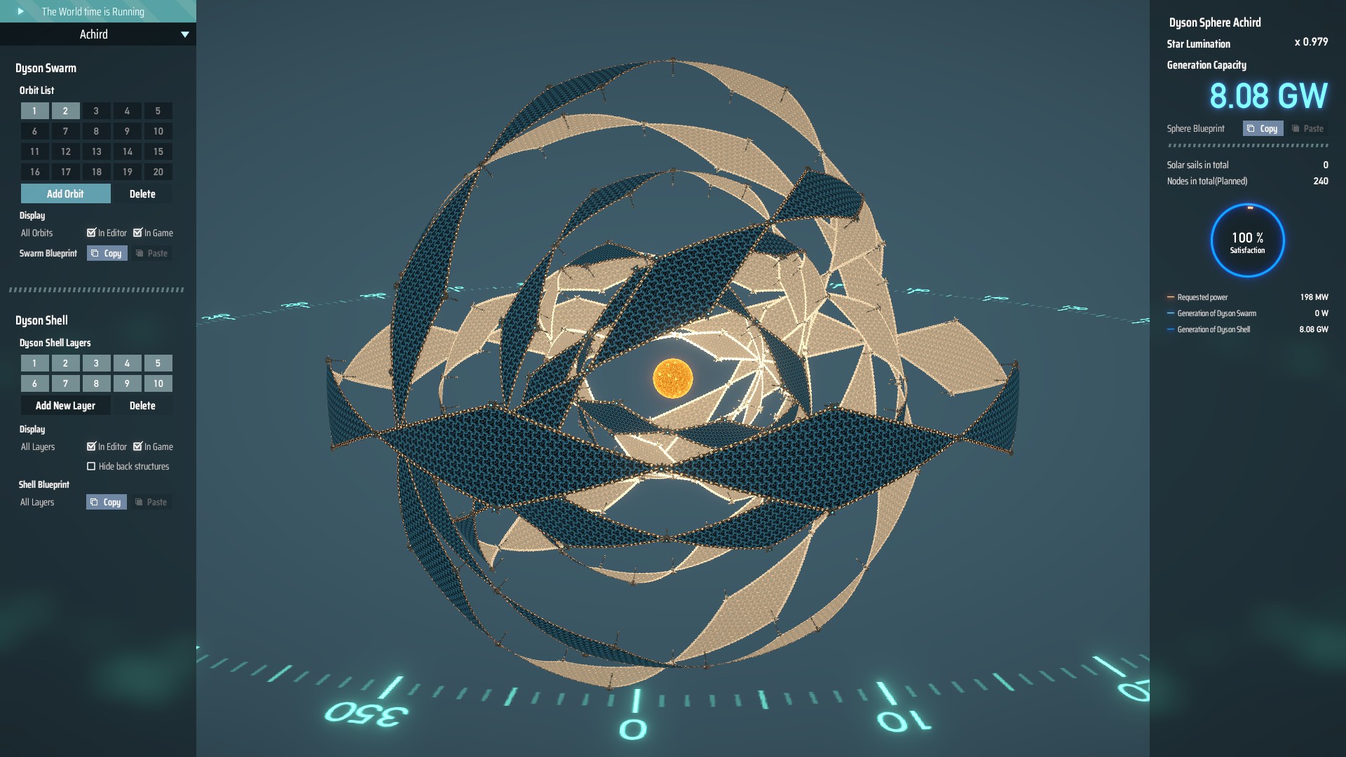 Dyson Sphere Blueprints - Gyroscope Sphere