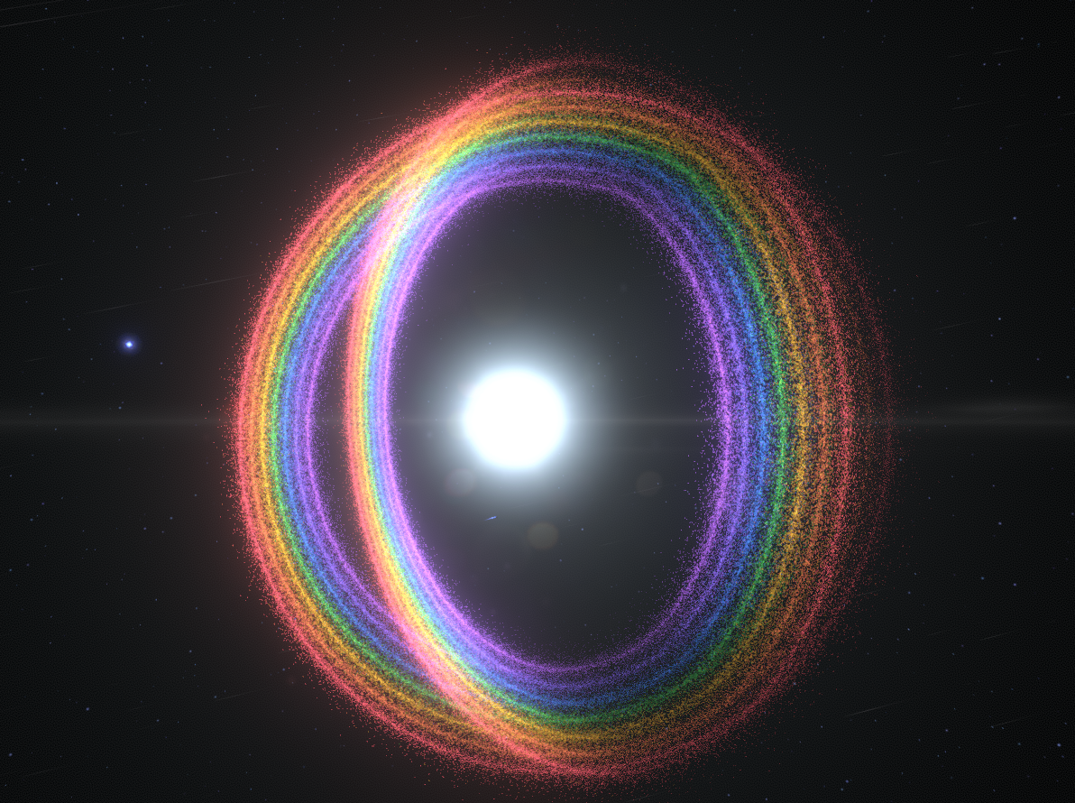 Dyson Sphere Blueprints - Rainbow Rings - Inverted
