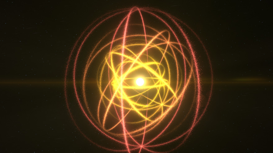 Dyson Sphere Blueprints - Atomic Rings - Warm Colors