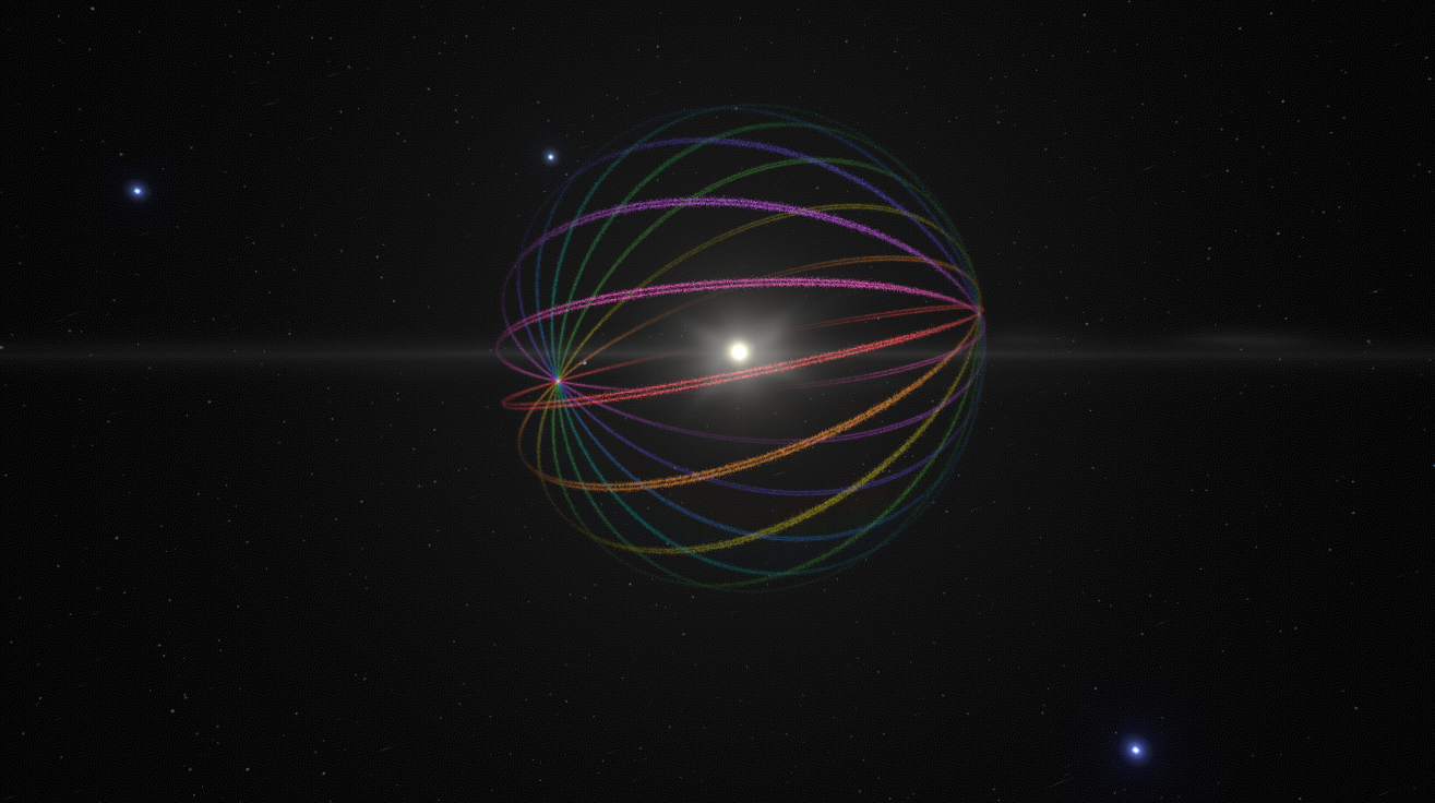 Dyson Sphere Blueprints - Rainbow Sphere