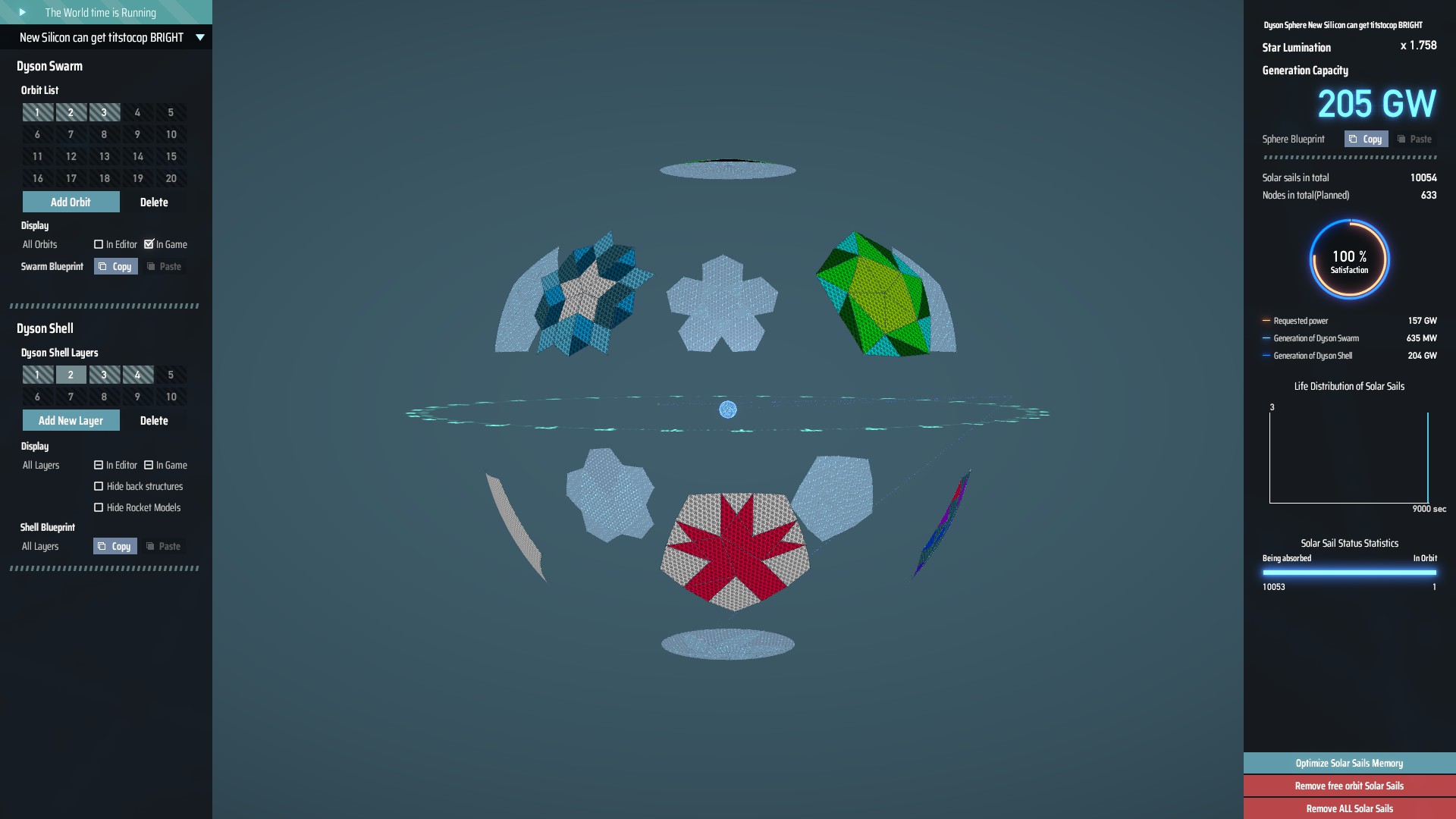 Dyson Sphere Blueprints - Various large pentagram patterns