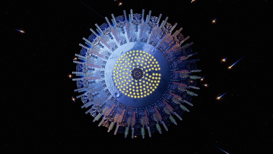 Dyson Sphere Blueprints - Raw resources to white science (2/s)