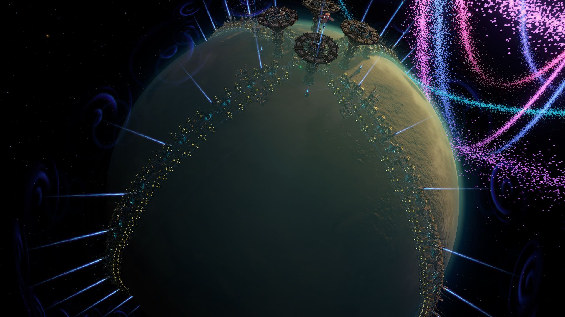Dyson Sphere Blueprints - Planet Defence full